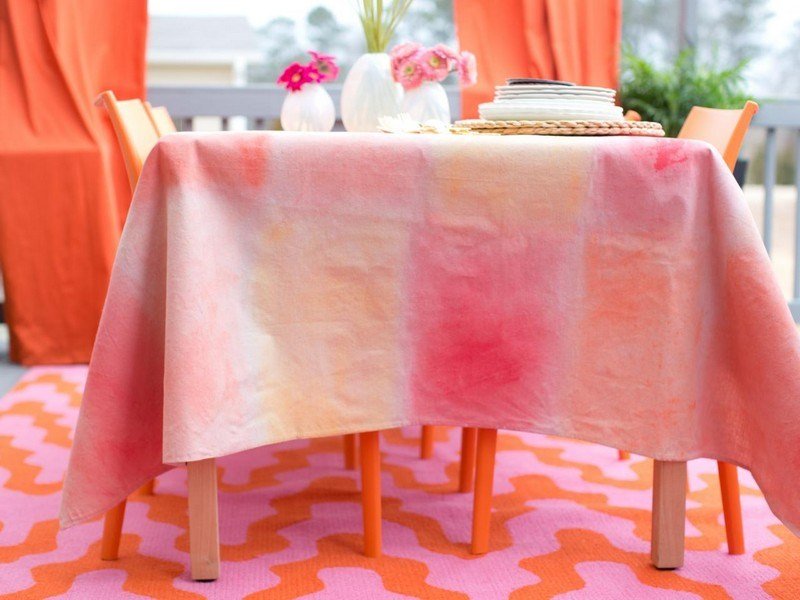 Hantverk-höst-bordsduk-ombre-färger