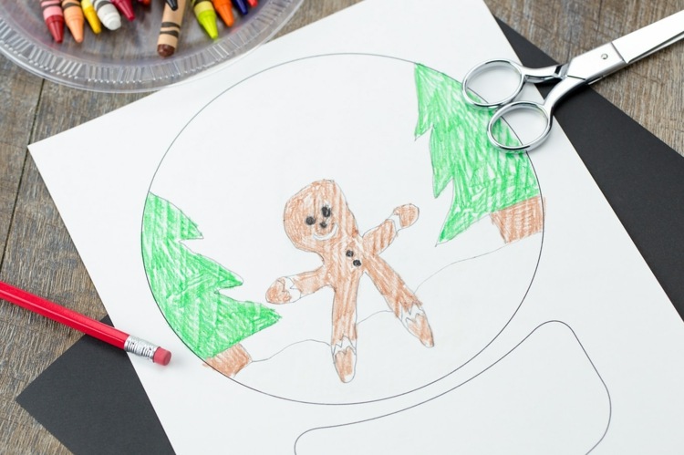 tinker snöklot med papperstallrikar för julprojekt DIY barn målar