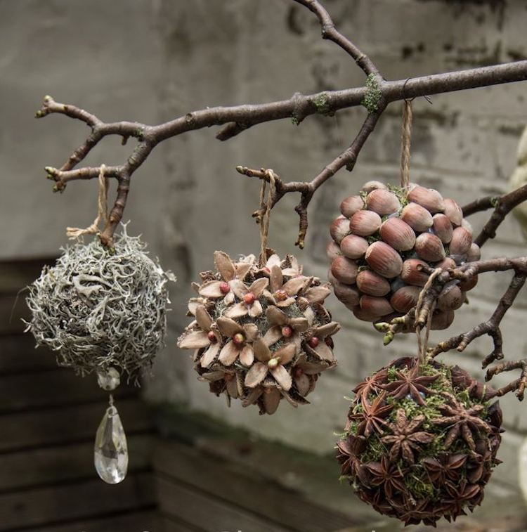 tinker med beechnuts dekorativa bollar att hänga upp