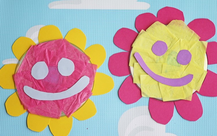 leende blommor pyssla med cd -ämnen vårdekoration barn