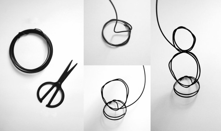 tinker wire påskhare minimalistisk schwraz biegen