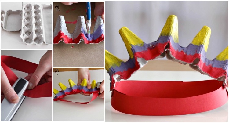 Mardi Gras -masker gör idéer av äggkartonger