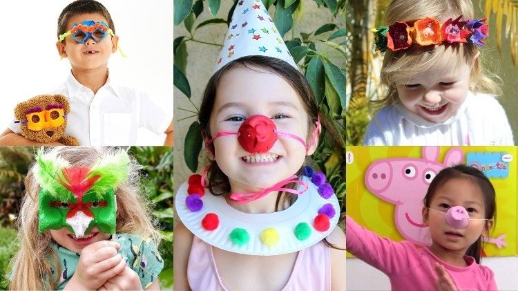 Tillverka med äggkartonger för karneval coola idéer för masker för barnen