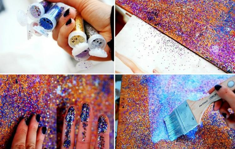 tinker-med-glitter-instruktioner-diy-idé-färgglada-färger