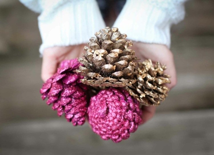 tinker-glitter-tall-kottar-rosa-guld-enkel-dekoration