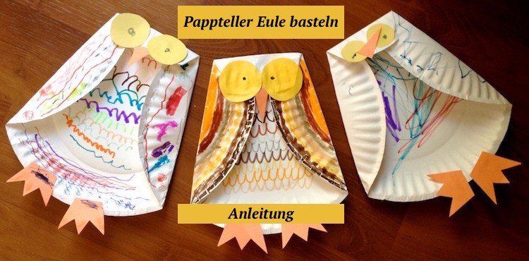 Hantverk med dagisbarn-höst-instruktioner-papper-papper-tallrik-uggla