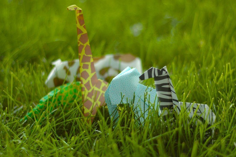 Hantverk-barn-origami-zoo-djur-vik-zebra-giraff