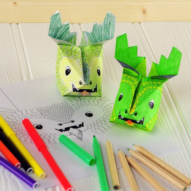 Hantverk-barn-origami-drake-present-pojke-idéer