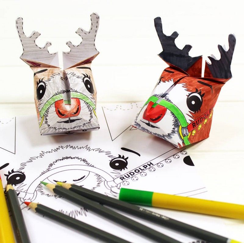 Hantverk-barn-origami-söta-idéer-Rudolf-renar
