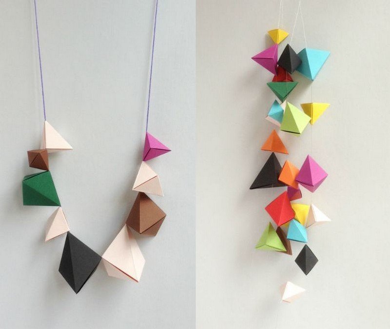 Hantverk-barn-origami-krans-väggdekoration-moderna-vindspel