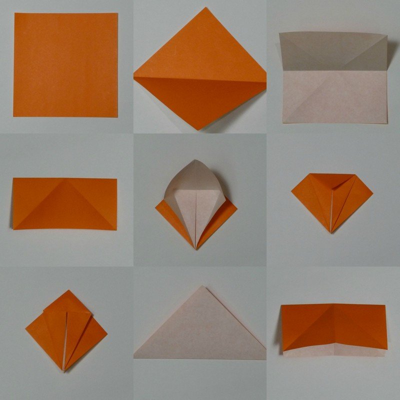 Hantverk-barn-origami-stjärna-vikning-idéer-papper