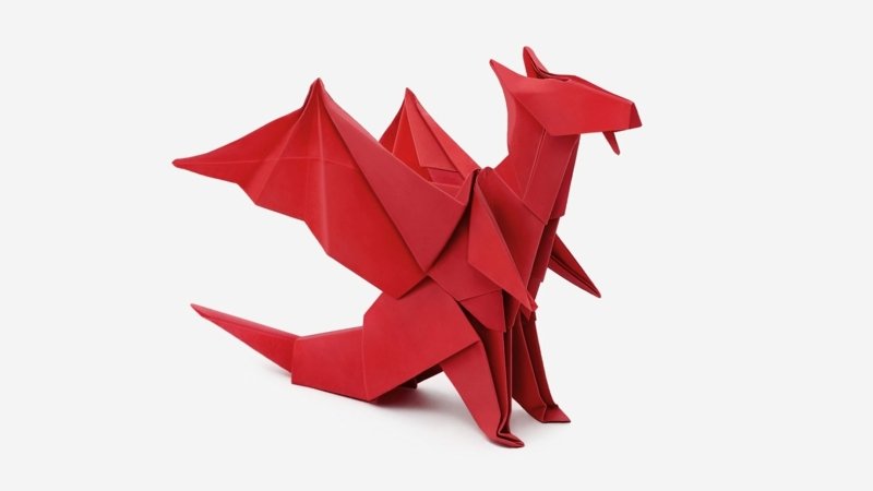 pyssla med barn röd drake idéfigurer gör papper själv