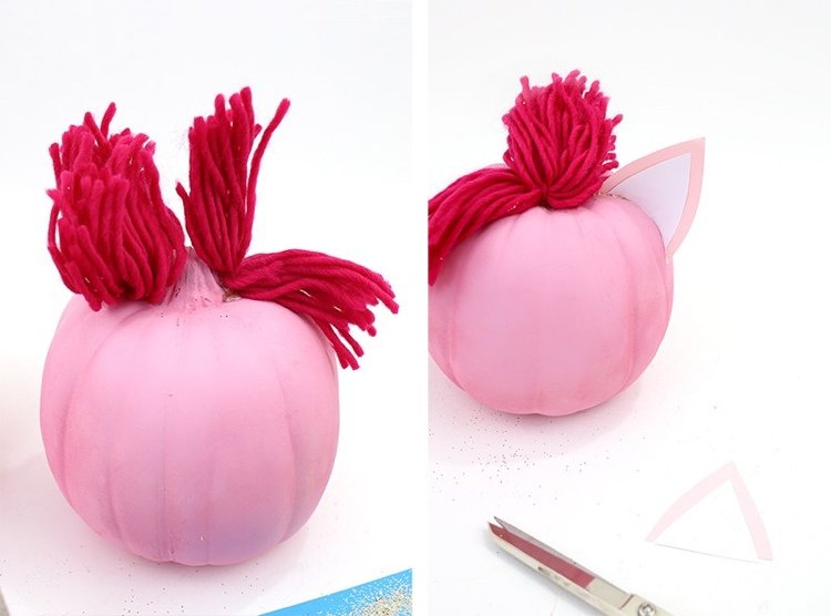 pyssel-barn-höst-pumpa-färg-rosa-enhörning