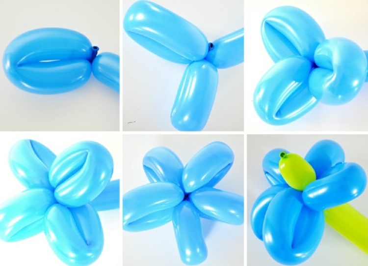 Instruktioner för en bukett ballonger som presentidé