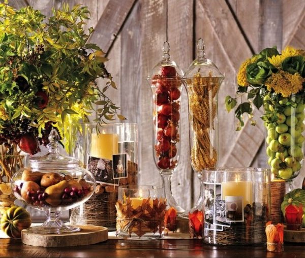 Thanksgiving Day -hantverk av naturmaterial