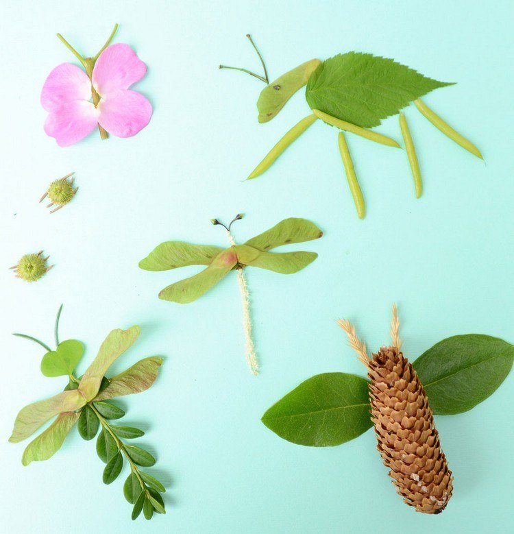 tinker-natur-material-sommar-tinker-idéer-insekter