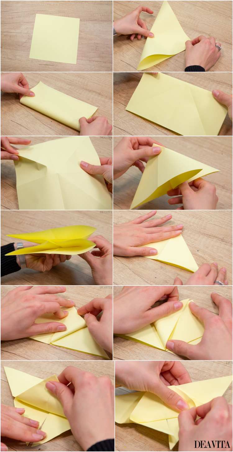 Papper fjäril vikningsinstruktioner origami