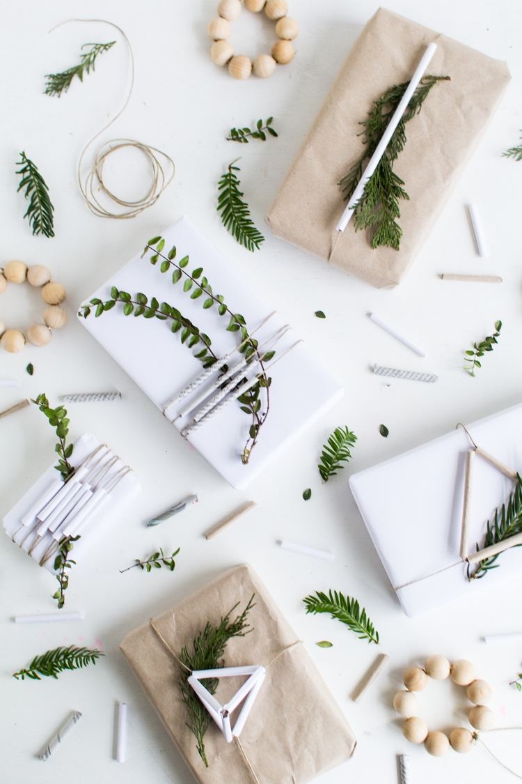 DIY Himmeli gör presentförpackningar själv granar papper halm hjälmar