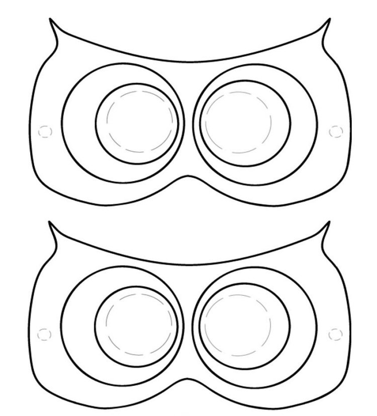 Hantverksmallar för hösten-uggla-barn-diy-mask-instruktioner-mall-print-out-cut-out