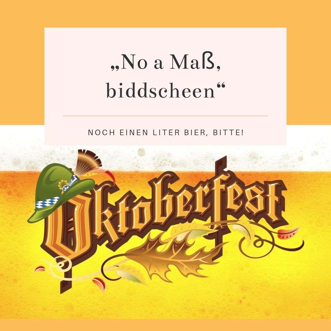 Bavarian Oktoberfest Sprüche - En liten ordbok med typiska fraser