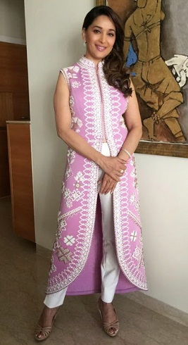 Ροζ-Λευκό Bollywood Salwar Kameez