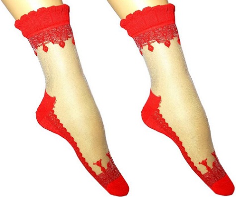 Κάλτσες Μήκους Αστραγάλου Κόκκινες