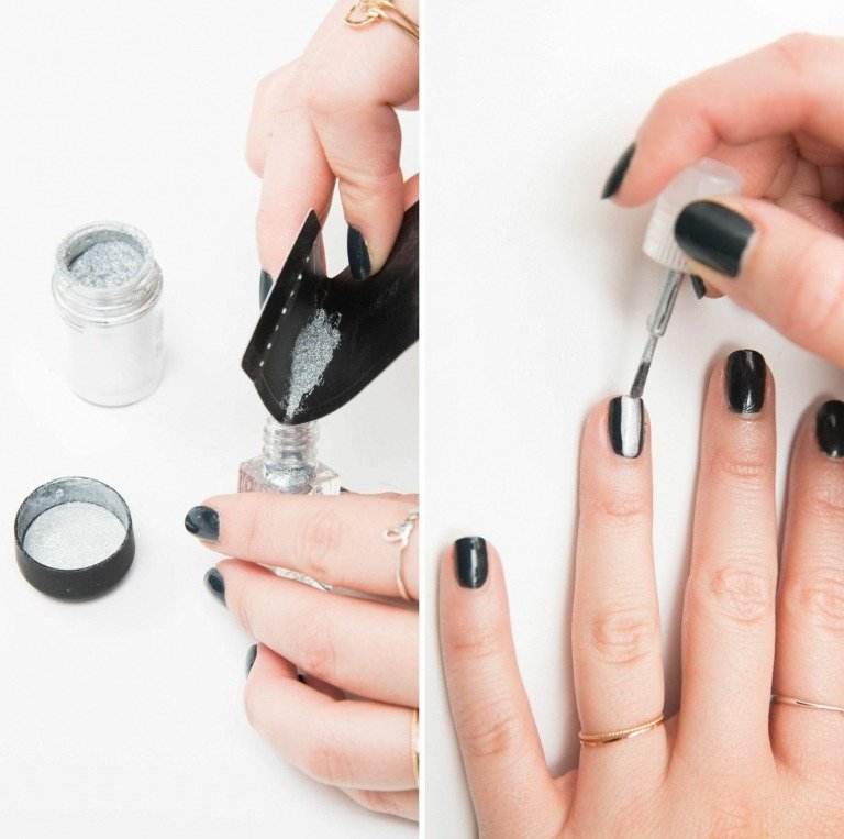 Beauty Upcycling Nail Design Ideas Glitter Eye Make Up
