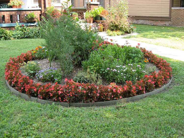 sängkläder-idéer-tips-trädgård-rund-cirkel-växter-gräsmatta