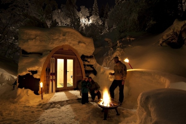 PODhotel Flims-Schweiz iglo-öppen spis