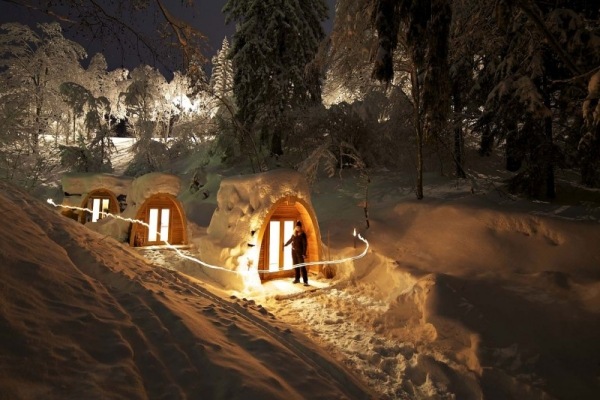 PODhotel trä igloos-Rob Design