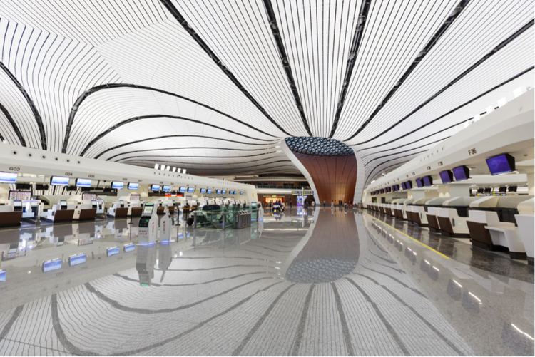 Beijing Daxing Airport ny flygplats futuristisk