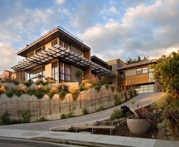 Eco house design trä hållbar grön arkitektur