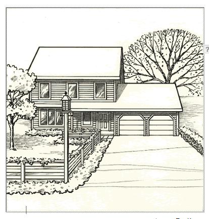 Exempel på trädgårdsdesign av staket