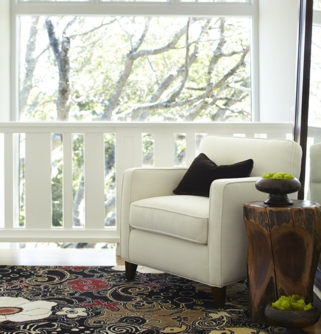 Balkongmöbler vit räcke matta