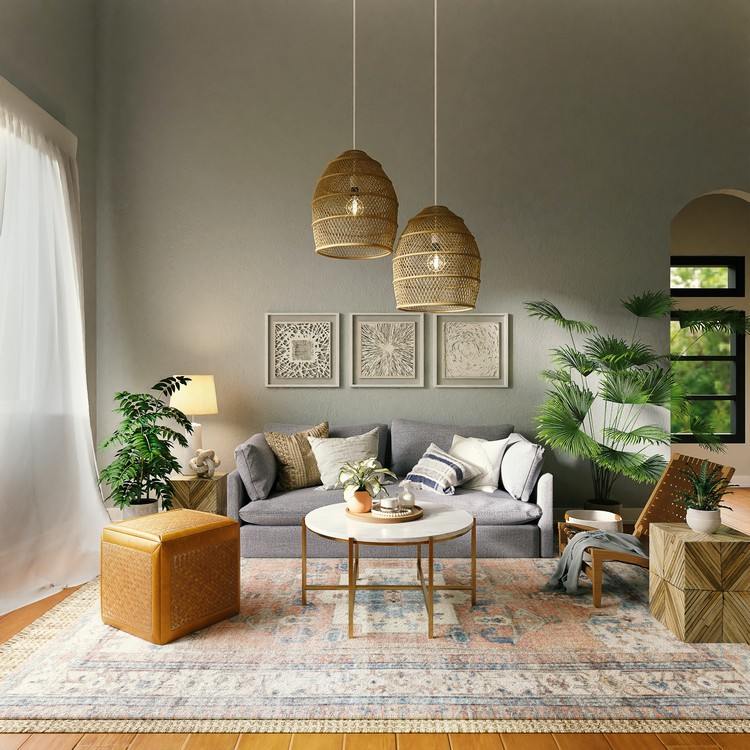 Hänglampor med elegant design i vardagsrummet