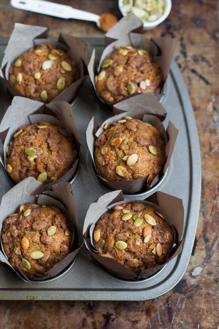 Pumpa-recept-dessert-muffins-äpplen-kanel-pumpafrön-pumpapuré