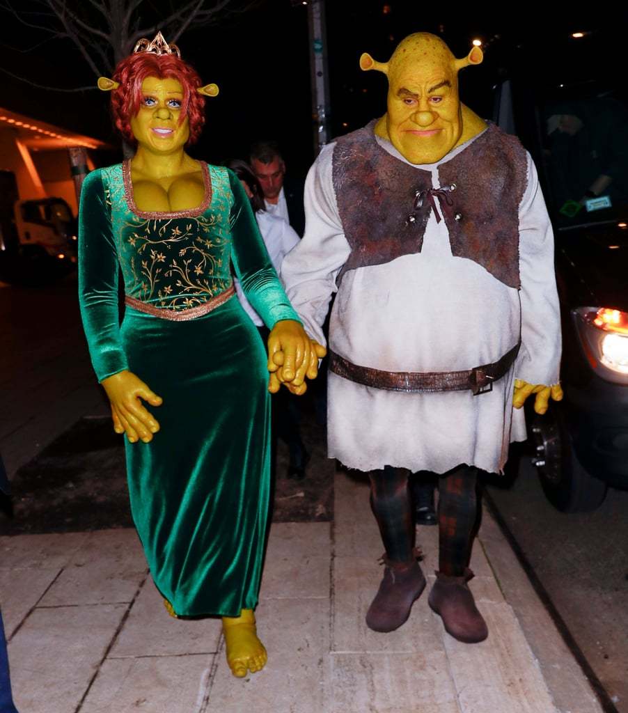 Temafest berömda par Shrek och Fiona kostymidéer