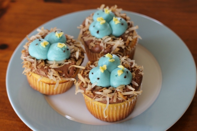 recept påsk cupcakes blue chick idé