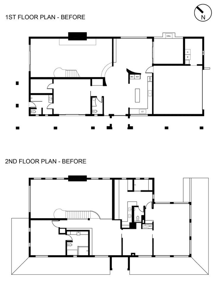 skugga utanför husets grundplan första våningen före renovering