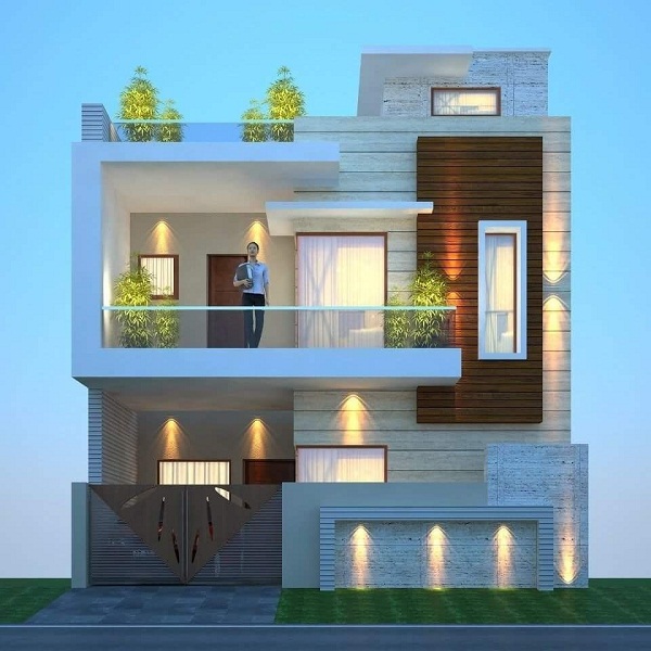 Erittäin moderni talon korkeus