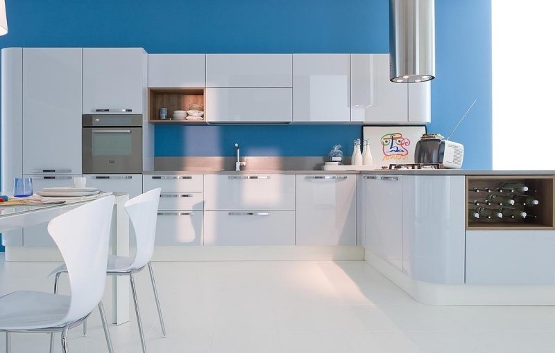 Bästa färger-kök-blå-vita-högglansiga fronter