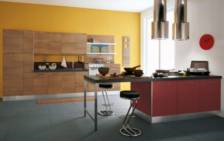 Bästa-färg-kök-gul-röd-design-idéer