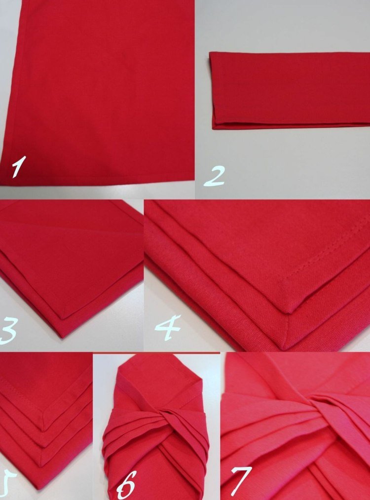 bestick-ficka-veck-elegant-röd-servett-dekorera bordet