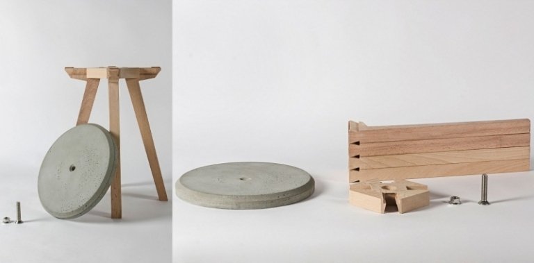 betong-design-modern-möbler-pall-skruv-ben-trä-rund-bentu