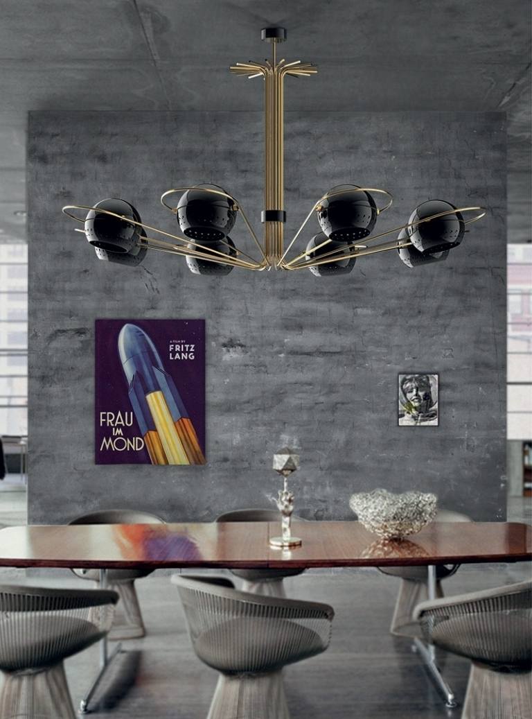 betong-design-modern-matbord-stolar-tråd-metall-ljuskrona-art nouveau-stil-mix