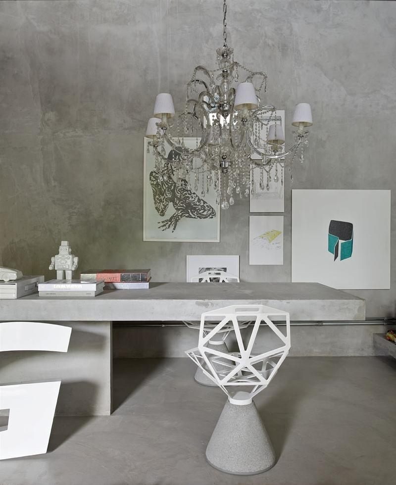 betong-design-modern-möbler-bord-stol-metall-ljuskrona-kristall-bilder-modern