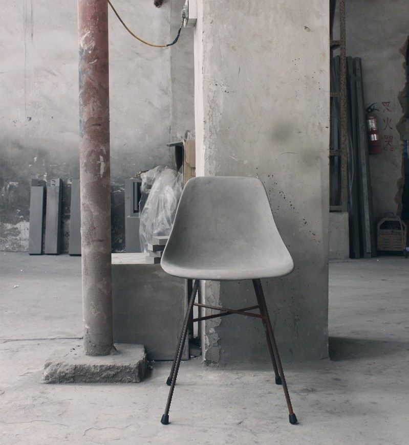betong-design-modern-stol-skal-metall-ram-ben-minimalistisk