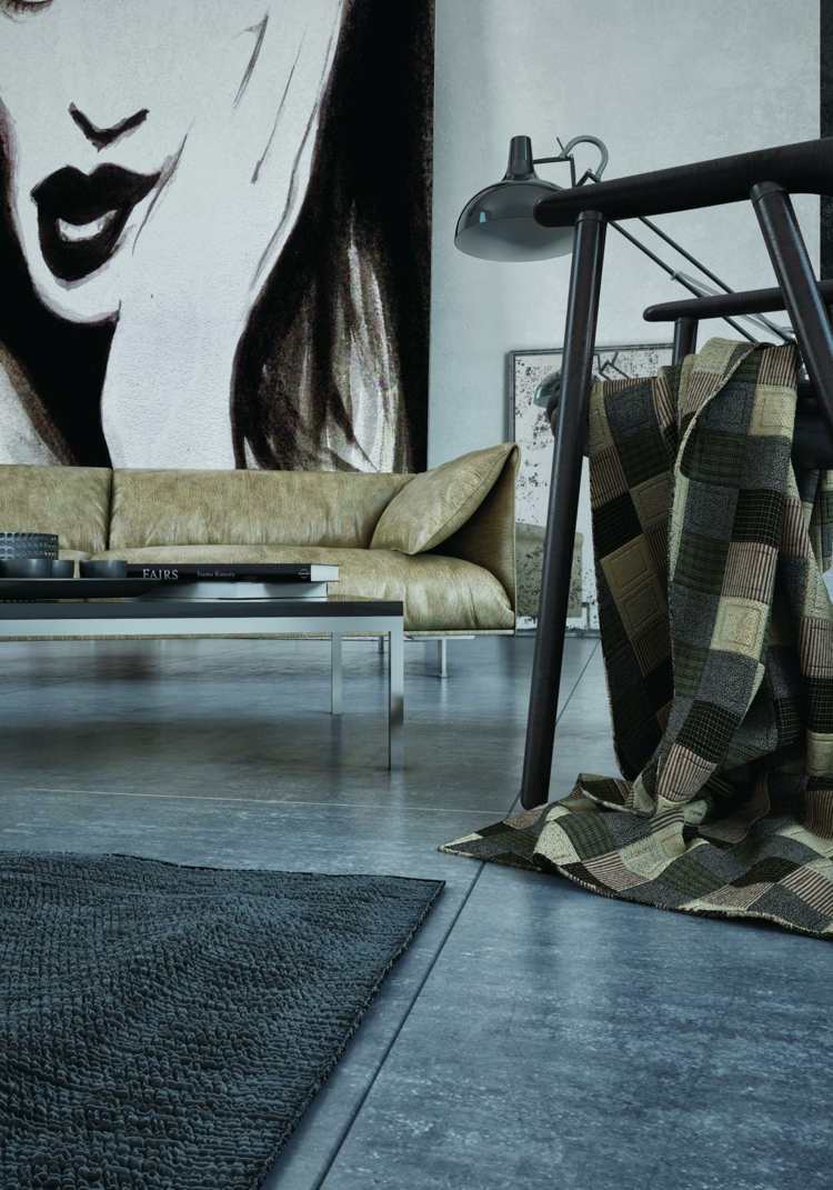 betong-färg-vardagsrum-betong-look-golvplattor-brun-soffa