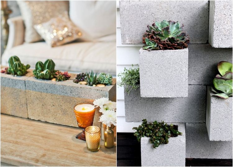 planter-skål stenar-saftiga-balkong-soffbord