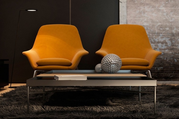 väggpaneler-betong-stol-design-modern-gul-möbler-accent-idé